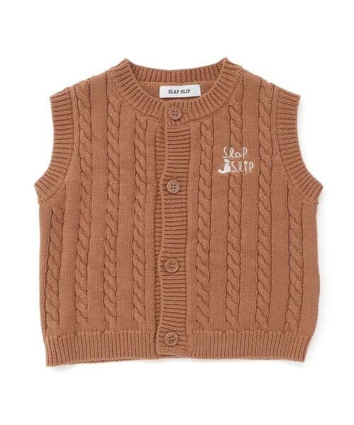 SLAP SLIP BABY / スラップ スリップ ベビー ベビー・キッズウエア | クマさん刺しゅうニットベストベビー(70~80cm) | 詳細7