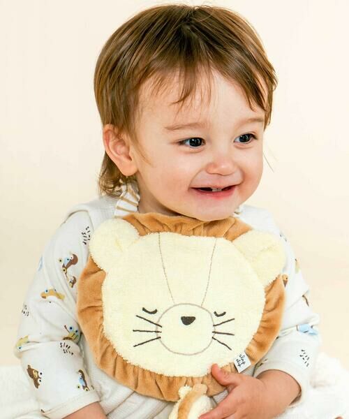 SLAP SLIP BABY/スラップ スリップ ベビー 【お揃い】アニマルクマウサギペンギンライオンネコモチーフお顔スタイベビー イエロー(ライオン) ワンサイズ SLAP SLIP BABY/スラップ スリップ ベビー 【お揃い】アニマルクマウサギペンギンライオンネコモチーフお顔スタイベビー イエロー(ライオン) ワンサイズ