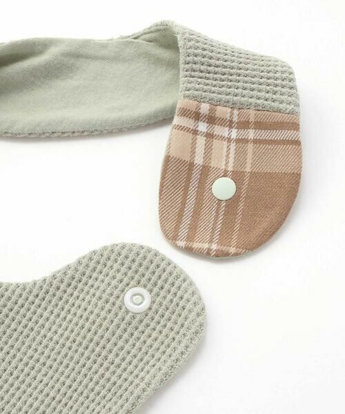 SLAP SLIP BABY / スラップ スリップ ベビー スタイ・ビブ | チェック配色恐竜しっぽスタイベビー | 詳細7