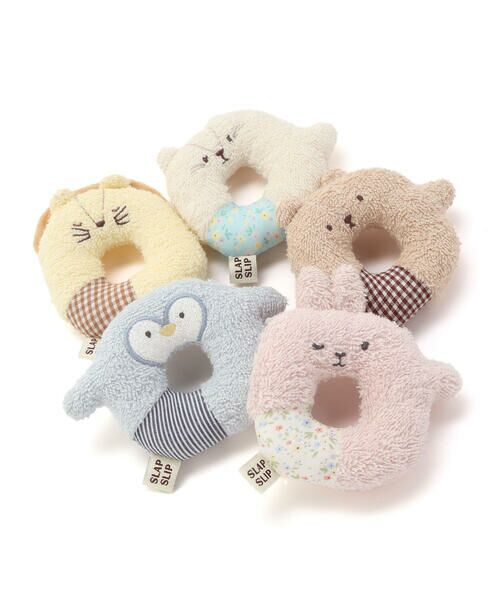 SLAP SLIP BABY / スラップ スリップ ベビー ベビー・キッズグッズ | 【お揃い】アニマルクマウサギペンギンライオンネコモチーフドーナツ型ラトルベビー | 詳細2