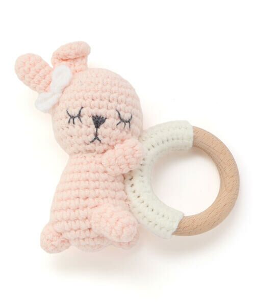 SLAP SLIP BABY / スラップ スリップ ベビー ベビー・キッズグッズ | 【お揃い】アニマルクマウサギペンギン恐竜すやすやモチーフ編みぐるみ木製歯がためベビー | 詳細1