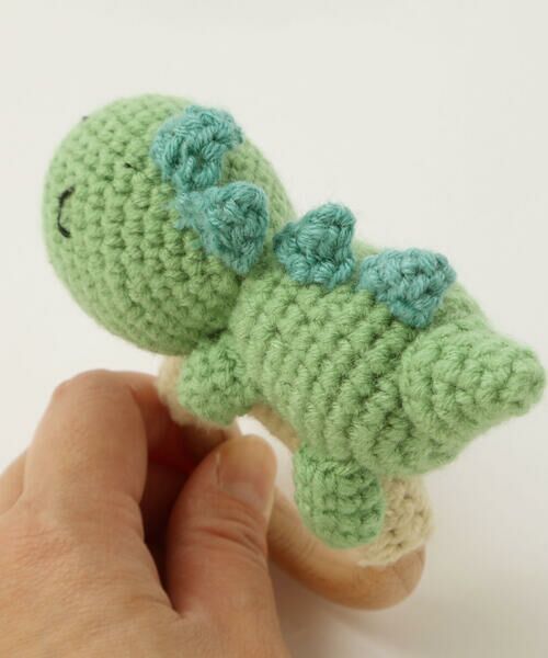 SLAP SLIP BABY / スラップ スリップ ベビー ベビー・キッズグッズ | 【お揃い】アニマルクマウサギペンギン恐竜すやすやモチーフ編みぐるみ木製歯がためベビー | 詳細15