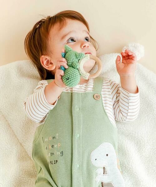 SLAP SLIP BABY / スラップ スリップ ベビー ベビー・キッズグッズ | 【お揃い】アニマルクマウサギペンギン恐竜すやすやモチーフ編みぐるみ木製歯がためベビー | 詳細16