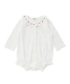 SLAP SLIP BABY / スラップ スリップ ベビー ロンパース | 無地ボーダーレース襟付きボディミニベビー(70~80cm)