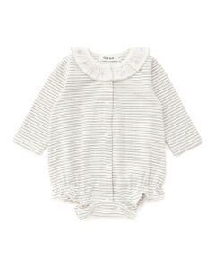 SLAP SLIP BABY / スラップ スリップ ベビー ロンパース | 無地ボーダーレース襟付きボディミニベビー(70~80cm)