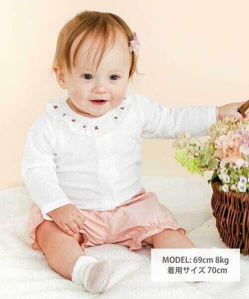 SLAP SLIP BABY / スラップ スリップ ベビー ロンパース | 無地ボーダーレース襟付きボディミニベビー(70~80cm) | 詳細2