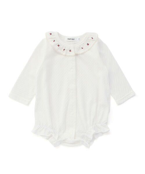 SLAP SLIP BABY / スラップ スリップ ベビー ロンパース | 無地ボーダーレース襟付きボディミニベビー(70~80cm) | 詳細3