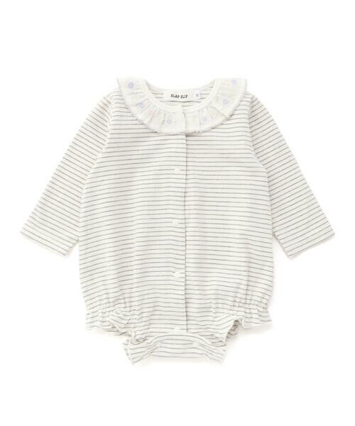 SLAP SLIP BABY / スラップ スリップ ベビー ロンパース | 無地ボーダーレース襟付きボディミニベビー(70~80cm) | 詳細12