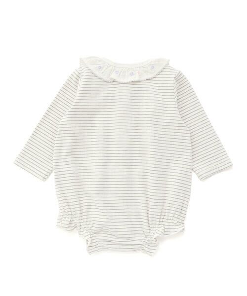 SLAP SLIP BABY / スラップ スリップ ベビー ロンパース | 無地ボーダーレース襟付きボディミニベビー(70~80cm) | 詳細13