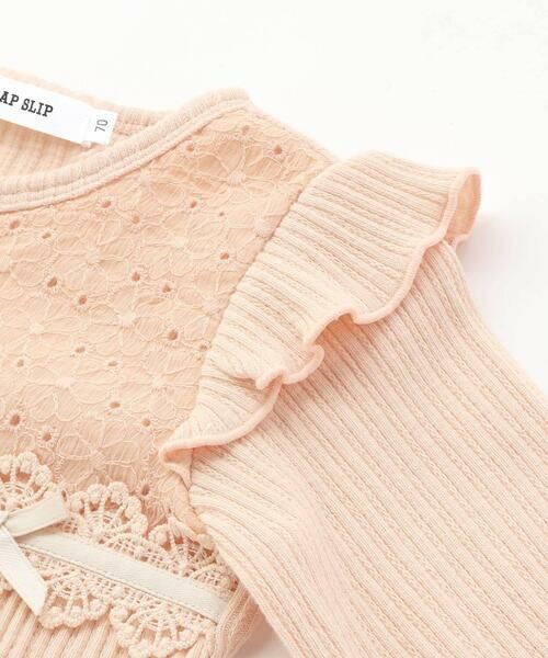 SLAP SLIP BABY / スラップ スリップ ベビー ロンパース | 肩フリル切り替えお花レース2WAYロンパースベビー(50~70cm) | 詳細10