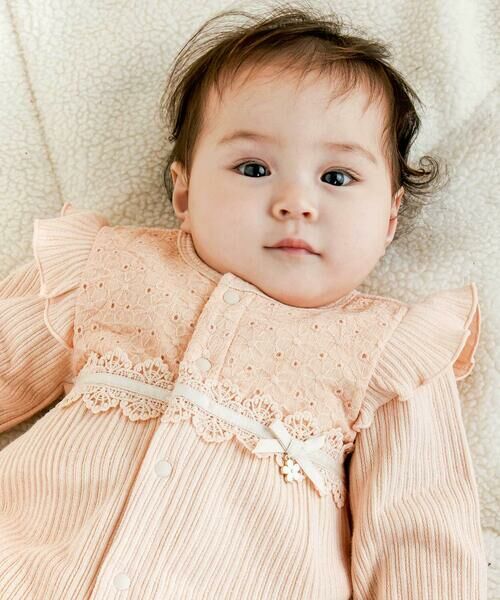 SLAP SLIP BABY / スラップ スリップ ベビー ロンパース | 肩フリル切り替えお花レース2WAYロンパースベビー(50~70cm) | 詳細5