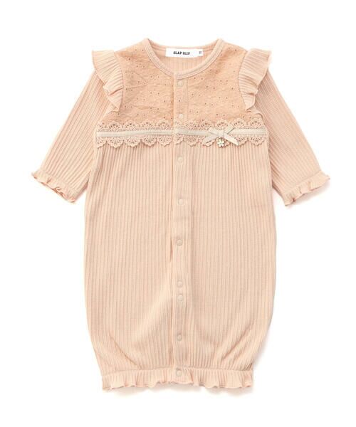 SLAP SLIP BABY / スラップ スリップ ベビー ロンパース | 肩フリル切り替えお花レース2WAYロンパースベビー(50~70cm) | 詳細6