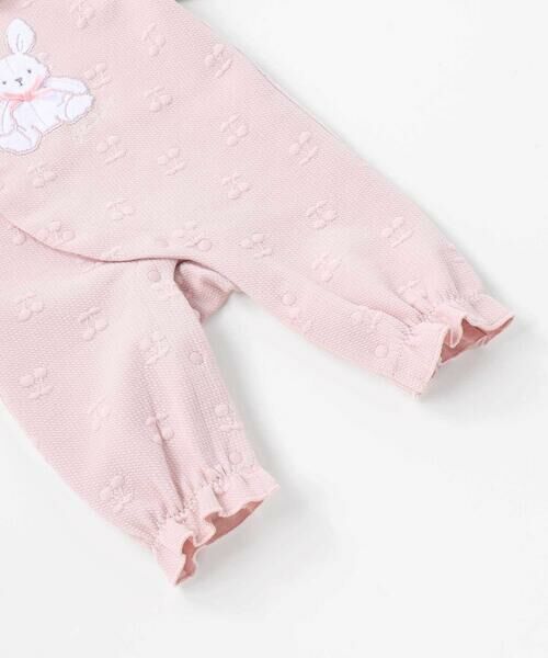 SLAP SLIP BABY / スラップ スリップ ベビー ロンパース | 【お揃い】花柄スカラップ襟ウサギネコパッチ刺しゅうロンパースベビー(60~80cm) | 詳細12