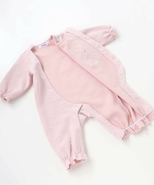 SLAP SLIP BABY / スラップ スリップ ベビー ロンパース | 【お揃い】花柄スカラップ襟ウサギネコパッチ刺しゅうロンパースベビー(60~80cm) | 詳細13