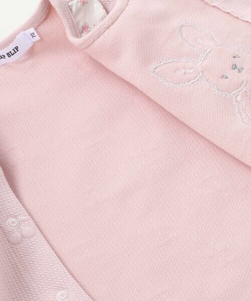 SLAP SLIP BABY / スラップ スリップ ベビー ロンパース | 【お揃い】花柄スカラップ襟ウサギネコパッチ刺しゅうロンパースベビー(60~80cm) | 詳細14