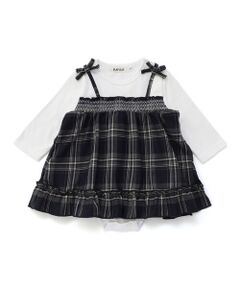 SLAP SLIP BABY / スラップ スリップ ベビー ロンパース | 【お揃い】チェックワンピースドッキングロンパースベビー(70~80cm)