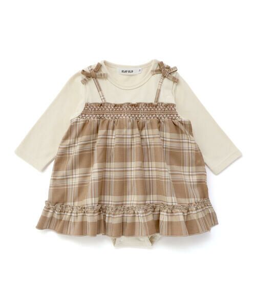 SLAP SLIP BABY / スラップ スリップ ベビー ロンパース | 【お揃い】チェックワンピースドッキングロンパースベビー(70~80cm) | 詳細4