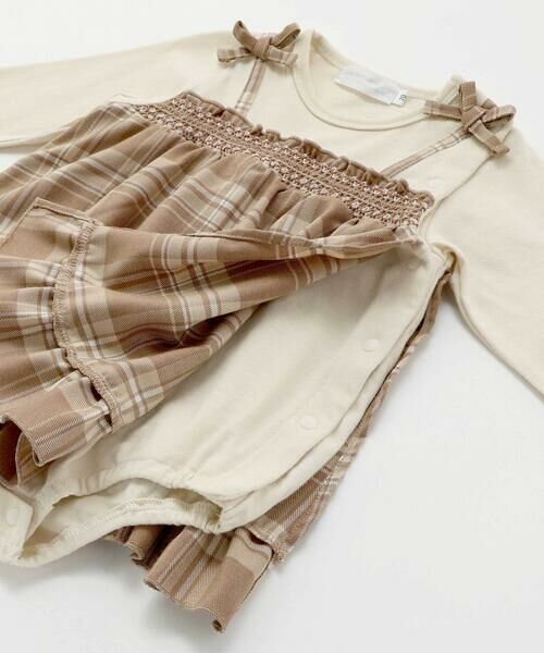 SLAP SLIP BABY / スラップ スリップ ベビー ロンパース | 【お揃い】チェックワンピースドッキングロンパースベビー(70~80cm) | 詳細9