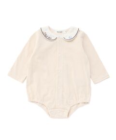 SLAP SLIP BABY / スラップ スリップ ベビー ロンパース | 無地ボーダーアニマルクマ恐竜刺しゅうライン襟付きボディミニベビー(70~80cm)