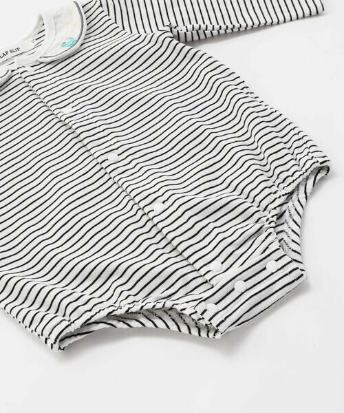 SLAP SLIP BABY / スラップ スリップ ベビー ロンパース | 無地ボーダーアニマルクマ恐竜刺しゅうライン襟付きボディミニベビー(70~80cm) | 詳細10