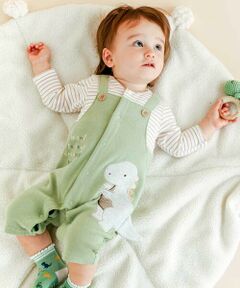 SLAP SLIP BABY / スラップ スリップ ベビー ロンパース | 恐竜しっぽサロペットドッキングロンパースベビー(70~80cm)