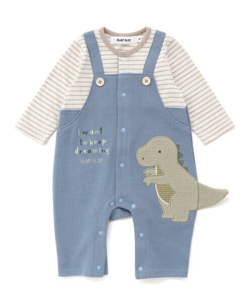 SLAP SLIP BABY / スラップ スリップ ベビー ロンパース | 恐竜しっぽサロペットドッキングロンパースベビー(70~80cm) | 詳細1