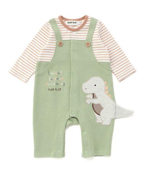 SLAP SLIP BABY / スラップ スリップ ベビー ロンパース | 恐竜しっぽサロペットドッキングロンパースベビー(70~80cm) | 詳細14