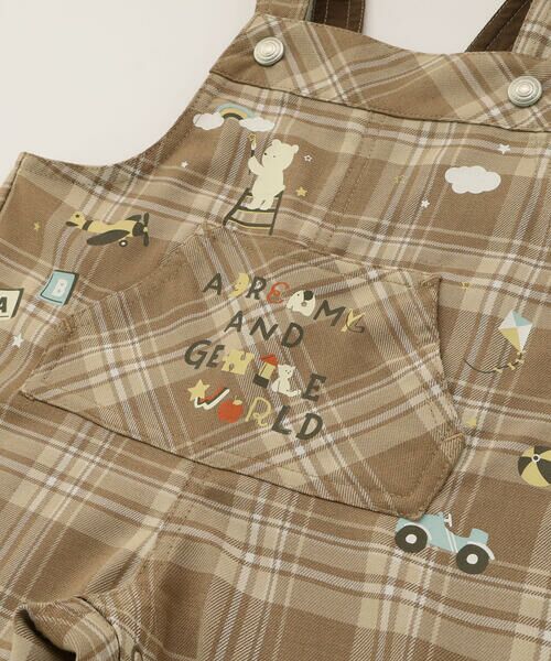 SLAP SLIP BABY / スラップ スリップ ベビー ベビー・キッズウエア | 【お揃い】デニムチェックフロントプリントサロペットベビー(70~80cm) | 詳細13