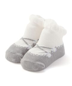 SLAP SLIP BABY / スラップ スリップ ベビー ベビー・キッズウエア | お花バレエシューズ風ソックスベビー(9~12cm)
