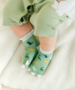 SLAP SLIP BABY / スラップ スリップ ベビー ベビー・キッズウエア | ツンツン恐竜柄ソックスベビー(9~12cm)