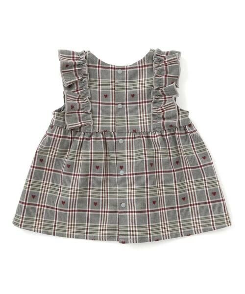 SLAP SLIP BABY / スラップ スリップ ベビー ベビー・キッズウエア | 【お揃い】肩フリルリボンチェックワンピース+ブルマセットアップベビー(70~80cm) | 詳細1