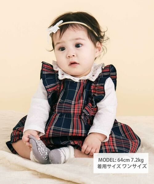 SLAP SLIP BABY / スラップ スリップ ベビー ベビー・キッズウエア | 【お揃い】肩フリルリボンチェックワンピース+ブルマセットアップベビー(70~80cm) | 詳細14