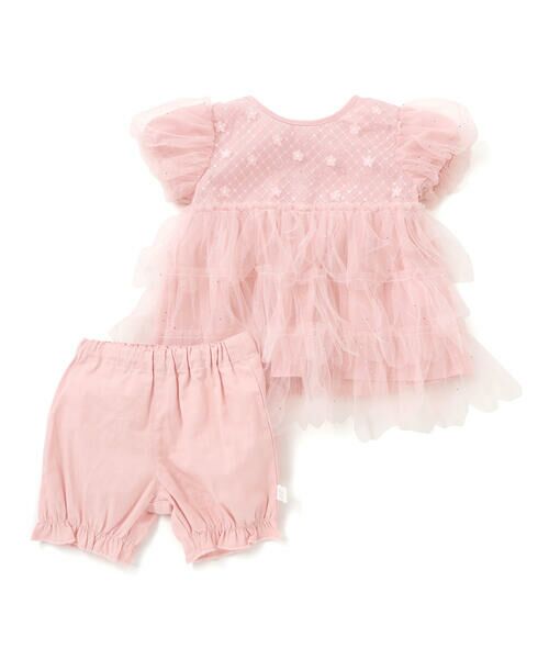 SLAP SLIP BABY / スラップ スリップ ベビー ベビー・キッズウエア | 【お揃い】スカラップチュールスカートドッキングワンピース+ブルマセットアップベビー(70~80cm) | 詳細17