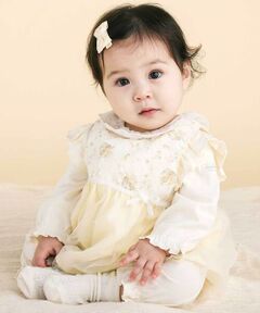 SLAP SLIP BABY / スラップ スリップ ベビー ロンパース | リボン付き花柄ベスト+2WAYオール2点セットベビー(50~70cm)