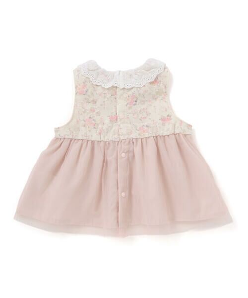 SLAP SLIP BABY / スラップ スリップ ベビー ロンパース | リボン付き花柄ベスト+2WAYオール2点セットベビー(50~70cm) | 詳細1