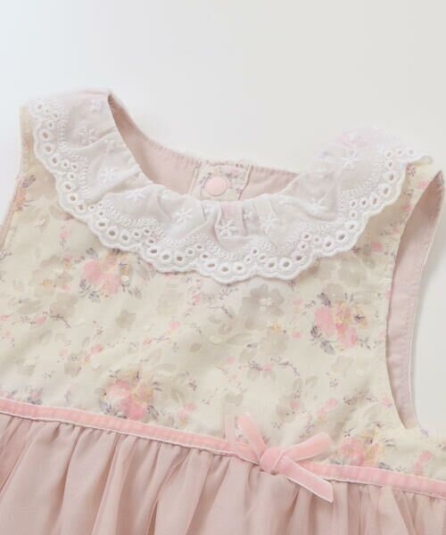 SLAP SLIP BABY / スラップ スリップ ベビー ロンパース | リボン付き花柄ベスト+2WAYオール2点セットベビー(50~70cm) | 詳細4