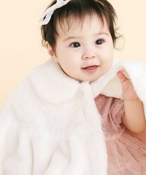 SLAP SLIP BABY / スラップ スリップ ベビー ベビー・キッズウエア | 【お揃い】襟付きハート柄ファー2WAYマントベビー(50~90cm) | 詳細2