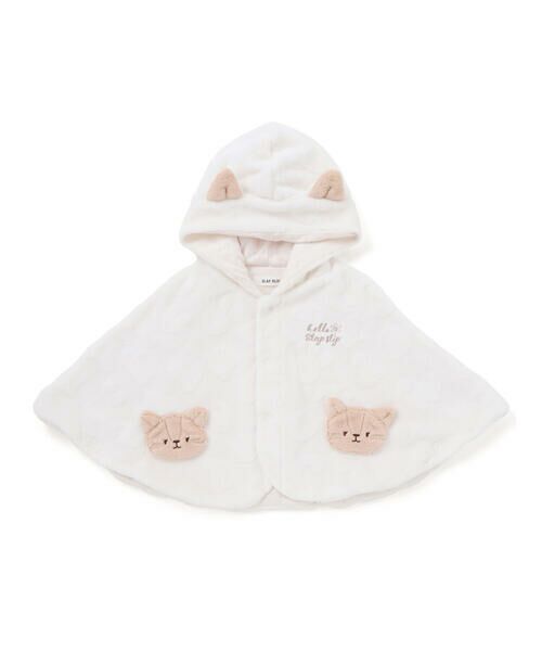 SLAP SLIP BABY / スラップ スリップ ベビー ベビー・キッズウエア | 【お揃い】アニマルクマウサギネコ恐竜ポコポコボアフード付き2WAYマントベビー(50~90cm) | 詳細1