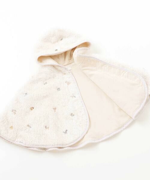 SLAP SLIP BABY / スラップ スリップ ベビー ベビー・キッズウエア | 【お揃い】フード付き総柄刺しゅうもこもこボアマントベビー(50~90cm) | 詳細7