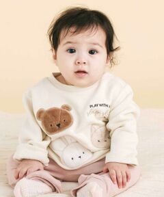 SLAP SLIP BABY / スラップ スリップ ベビー ベビー・キッズウエア | アニマルウサギクマネコパッチトレーナーベビー(70~80cm)