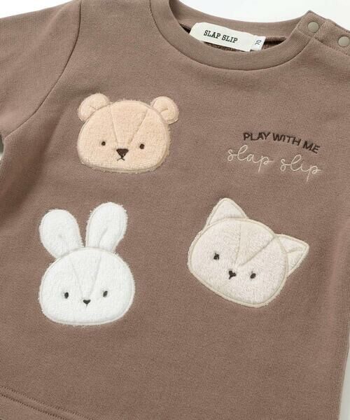 SLAP SLIP BABY / スラップ スリップ ベビー ベビー・キッズウエア | アニマルウサギクマネコパッチトレーナーベビー(70~80cm) | 詳細8