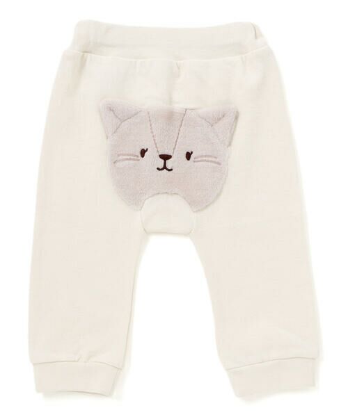SLAP SLIP BABY/スラップ スリップ ベビー アニマルウサギクマネコおしりパッチパンツベビー(70~80cm) オフホワイト(ネコ) ﾜﾝｻｲｽﾞ(70-80cm)