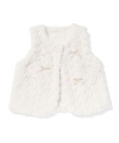 SLAP SLIP BABY / スラップ スリップ ベビー ベビー・キッズウエア | 【お揃い】リボンいっぱいハート柄ファーベストベビー(70~80cm)