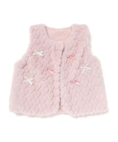 SLAP SLIP BABY / スラップ スリップ ベビー ベビー・キッズウエア | 【お揃い】リボンいっぱいハート柄ファーベストベビー(70~80cm)