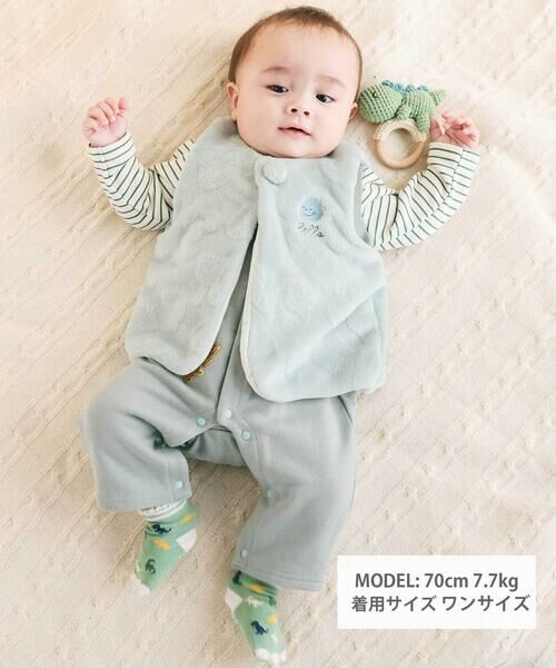 SLAP SLIP BABY / スラップ スリップ ベビー ベビー・キッズウエア | 【お揃い】アニマルクマウサギネコ恐竜ポコポコボアベストベビー(70~80cm) | 詳細11