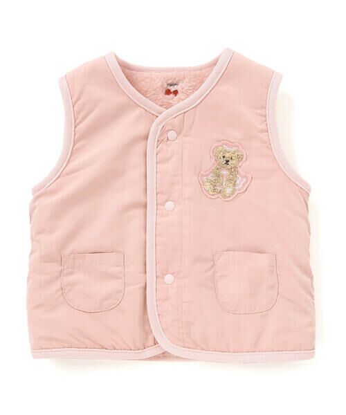 SLAP SLIP BABY / スラップ スリップ ベビー ベビー・キッズウエア | 【お揃い】総柄刺しゅうもこもこボアリバーシブルベストベビー(70~80cm) | 詳細13