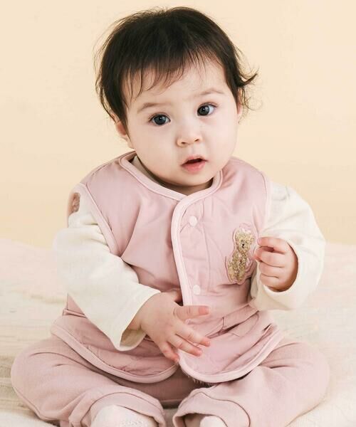 SLAP SLIP BABY / スラップ スリップ ベビー ベビー・キッズウエア | 【お揃い】総柄刺しゅうもこもこボアリバーシブルベストベビー(70~80cm) | 詳細10