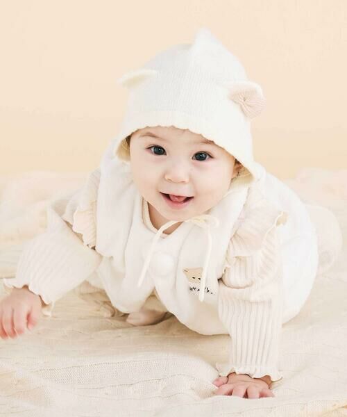 SLAP SLIP BABY / スラップ スリップ ベビー ベビー・キッズグッズ | リボン付きぴょっこりネコ耳ニット帽ベビー(44~48cm) | 詳細1