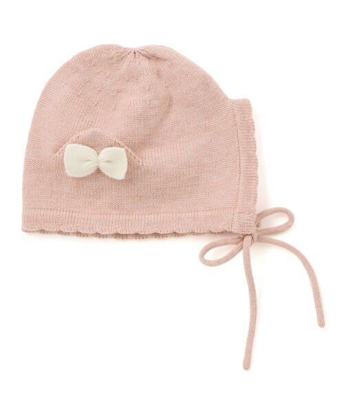 SLAP SLIP BABY/スラップ スリップ ベビー リボン付きぴょっこりネコ耳ニット帽ベビー(44~48cm) ピンク ワンサイズ(44-48cm) SLAP SLIP BABY/スラップ スリップ ベビー リボン付きぴょっこりネコ耳ニット帽ベビー(44~48cm) ピンク ワンサイズ(44-48cm)