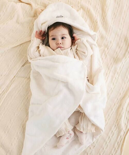 SLAP SLIP BABY / スラップ スリップ ベビー ベビー・キッズグッズ | 【お揃い】アニマルクマウサギネコ恐竜ポコポコボアフード付きおくるみベビー | 詳細1